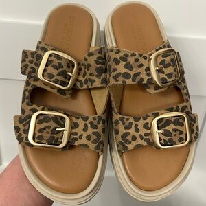 Simona rossi Platform sandals / Slides  leopard Size 39